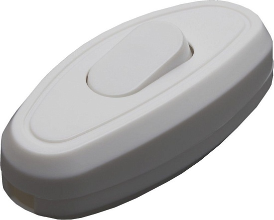 Выключатель на шнур STEKKER GLS10-01-20 250В, 10A, белый - фото