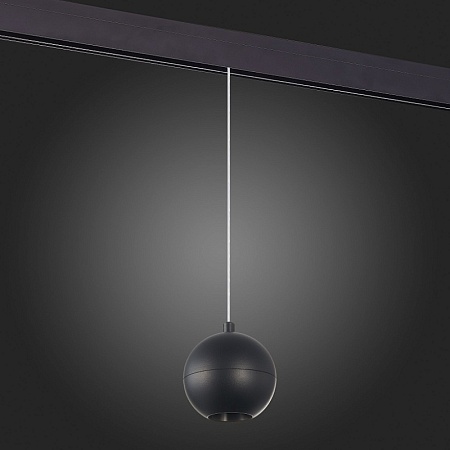 Магнитный трековый светильник подвесной Черный LED 1*12W 3000K 750Lm Ra>80 36° IP20 D10 ST354.433.12 - фото