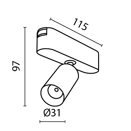 Трековый светильник Technical FOCUS LED TR103-1-5W4K-M-B - фото