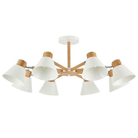 Светильник потолочный Светлое дерево, Белый/Белый E27 8*60W SLE103702-08 - фото