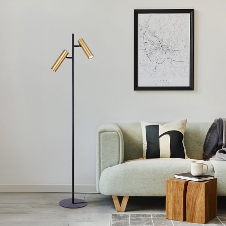 Напольный светильник Eurosvet 01087/2 латунь - фото