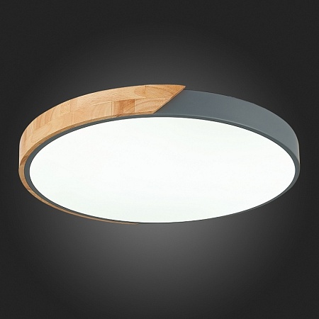Светильник потолочный Серый, Светлое дерево/Белый LED 1*45W 3000K/4000K/6000K SLE200972-01 - фото