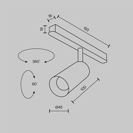 Трековый светильник Technical FOCUS LED TR032-2-5W4K-M-BBS - фото