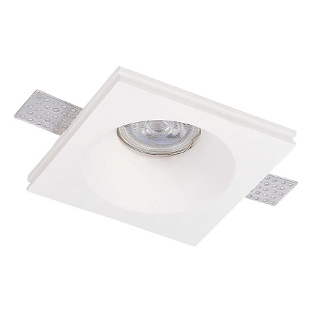 Св-к встр. из гипса Белый GU10 1*50W IP20 L120xW120xH40 220V Без ламп ST254.328.01 - фото