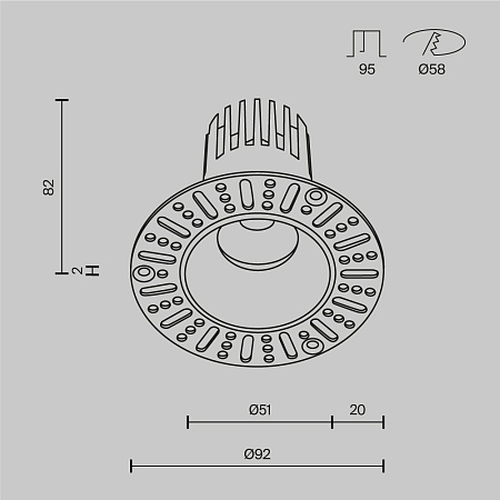 Встраиваемый светильник Technical DL124-10W-3K-TRS-W - фото