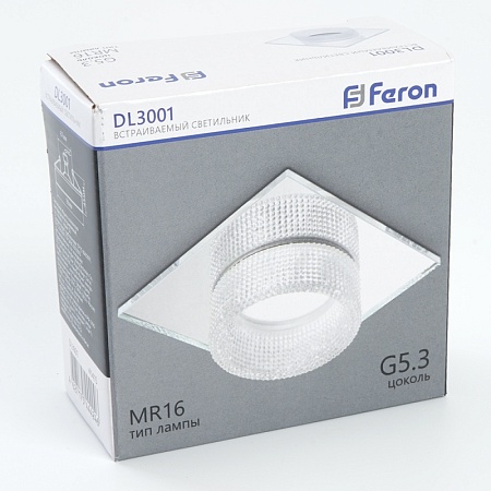 Светильник встраиваемый Feron DL3001 потолочный MR16 G5.3 прозрачный - фото