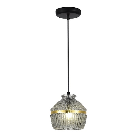 Светильник подвесной ST-Luce Черный/Дымчатый E27 1*40W SL1661.413.01 - фото