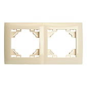 Рамка 2-местная горизонтальная STEKKER, PFR00-9012-02, серия Эрна Элегант, слоновая кость