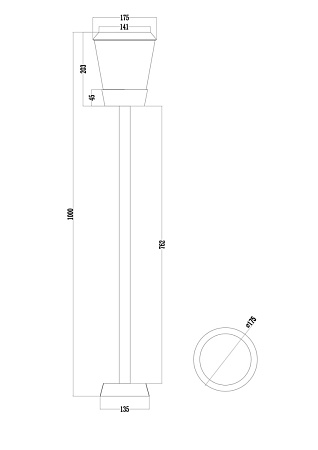 Ландшафтный светильник Outdoor Faro O039FL-01B - фото