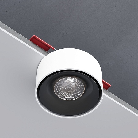 Светильник встраиваемый светодиодный Glam белый/черный 25095/LED Elektrostandard - фото