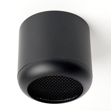 Светильник потолочный Feron HL365 Barrel ECHO 12W, 230V, GX53, чёрный, с антибликовой сеточкой - фото