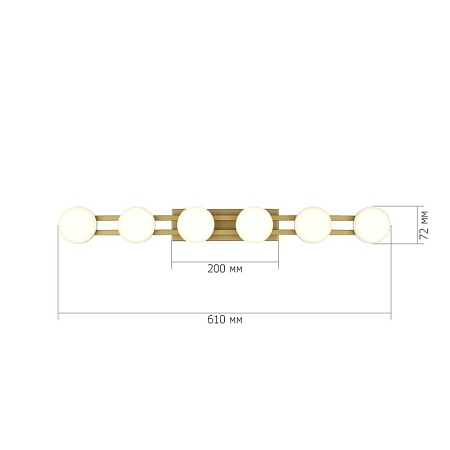 Светильник настенный ST-Luce золотистый/белый LED 1*12W 4000K SL6610.201.06 - фото