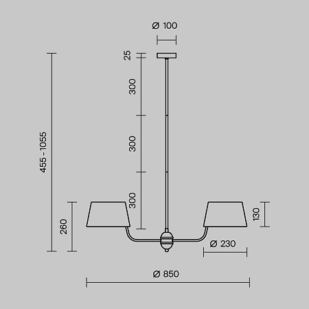 Подвесной светильник Maytoni MOD360PL-06BS - фото