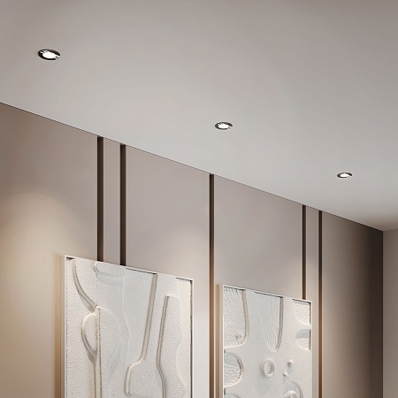 Светильник встраиваемый светодиодный Artis 7W 3000 черный 25096/LED Elektrostandard - фото