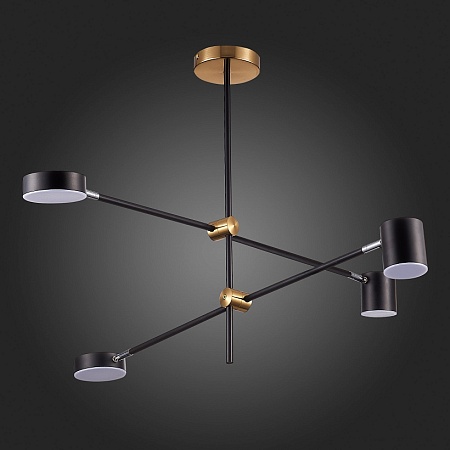 Светильник потолочный ST-Luce Черный, Латунь/Черный LED 4*5W 3000K SL1604.432.04 - фото