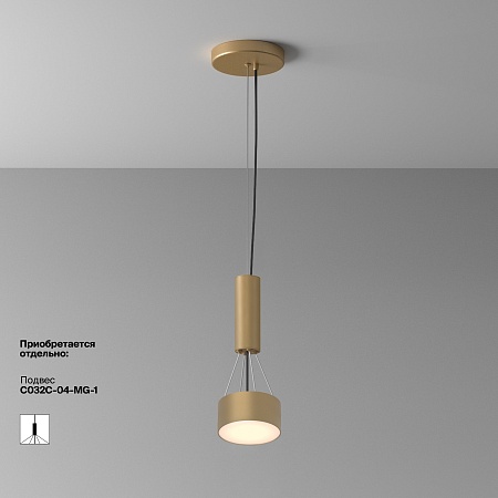 Потолочный светильник Technical Zon C032CL-12W3K-RD-MG - фото