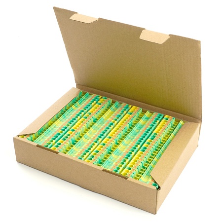 Зажим пружинный, 2-проводной проходной ЗНИ - 2,5 , JXB PT  2,5 , желтый, зеленый LD572-1-25 - фото