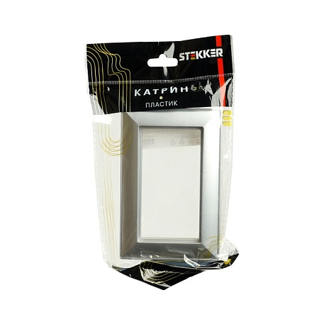 Рамка  2-местная (без перемычки),  пластик, STEKKER, PFR00-7012-08, серия Катрин, золото - фото