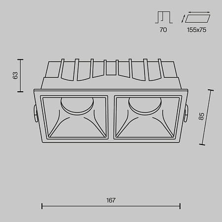 Встраиваемый светильник Technical Alfa LED DL043-02-15W4K-D-SQ-W - фото