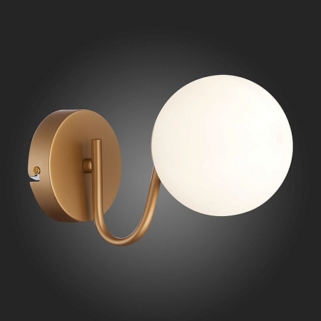 Светильник настенный Золотистый/Белый E14 1*40W SLE220601-01 - фото