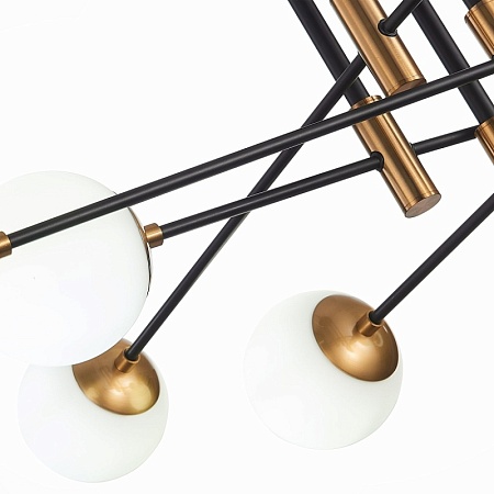 Люстра потолочная ST-Luce Бронза,Черный/Белый E27 8*40W SL1203.402.08 - фото