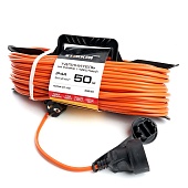 Удлинитель-шнур на рамке 1-местный с/з Stekker, HM04-01-50 (US1), 3*1,0мм2, 50м, 220В, 16А, Home, оранжевый (UG)