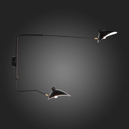 Светильник настенный ST-Luce Черный/Черный, Белый E27 2*60W SL305.401.02 - фото