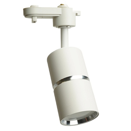 Светильник Feron AL178 трековый однофазный на шинопровод под лампу GU10, белый серебро - фото