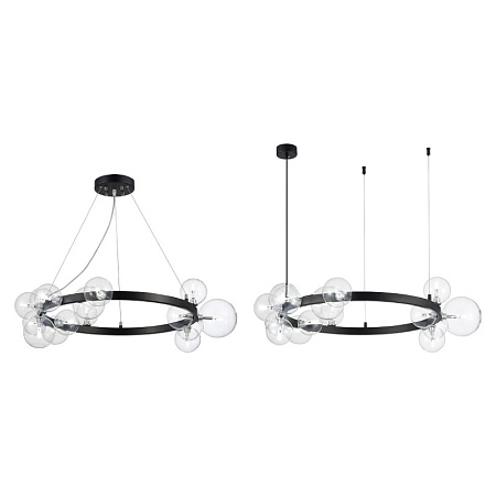 Светильник подвесной ST-Luce Черный/Прозрачный G4 15*5W SL1165.403.15 - фото