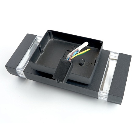 Светильник садово-парковый Feron DH1702, на стену вверх/вниз, GU10 230V, черный - фото