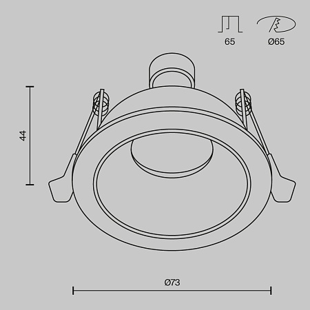 Встраиваемый светильник Technical DL126-GU10-W - фото