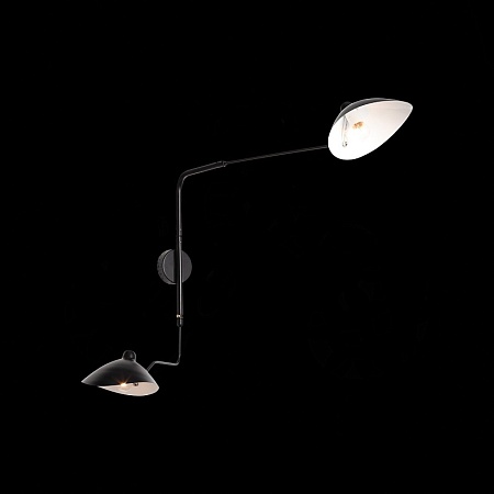 Светильник настенный ST-Luce Черный/Черный, Белый E27 2*60W SL305.401.02 - фото