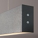 Линейный светодиодный подвесной двусторонний светильник 53см 20W 4200K черная шагрень 101-200-40-53 - фото