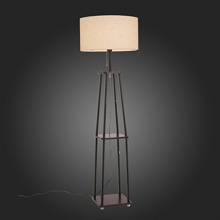 Торшер ST-Luce Черный, Коричневый/Бежевый E27 1*40W (из 2-х коробок) SLE302.405.01 - фото