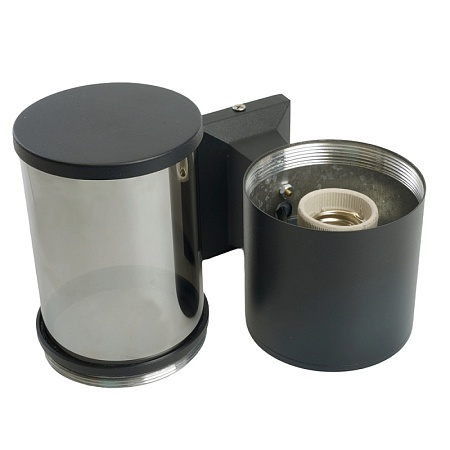 Светильник садово-парковый Feron DH1301, на стену вверх, E27 230V, черный - фото