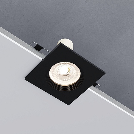 Светильник встраиваемый City GU10 черный 25055/01 Elektrostandard - фото