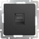 Розетка Ethernet RJ-45 графит рифленый WL04-RJ-45 - фото