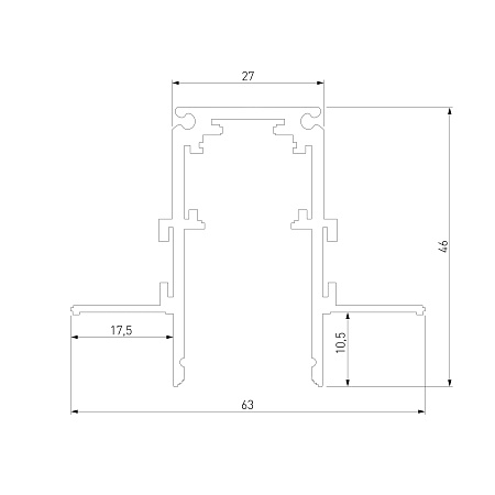 Slim Magnetic Шинопровод встраиваемый под ГКЛ 9,5мм черный (3м) 85210/00 85210/00 Elektrostandard - фото