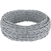 Ретро кабель витой 2х2,5 серый 20 м (под заказ) Ретро кабель витой  2х2,5  (серый)