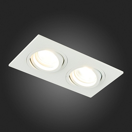 Св-к встр. Белый GU10 2*50W IP20 L170xW92xH27 220V Без ламп ST251.508.02 - фото