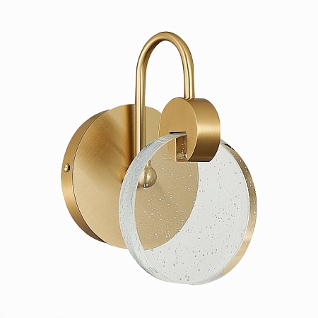 Бра ST-Luce Золотистый/Прозрачный,С пузырьками воздуха LED 1*3W 3000K SL6104.201.01 - фото