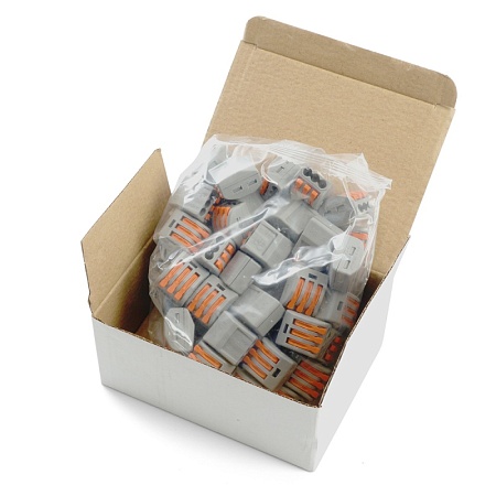 Клемма строительно-монтажная 3-проводная STEKKER, LD222-413 - фото