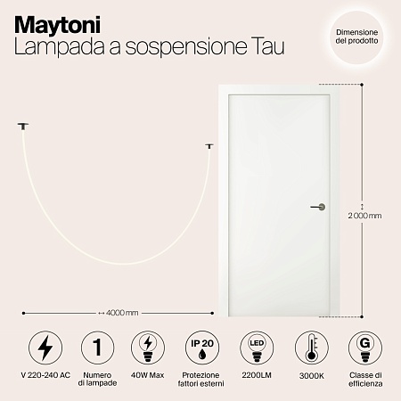 Подвесной светильник Maytoni Tau MOD146PL-L40B3K - фото