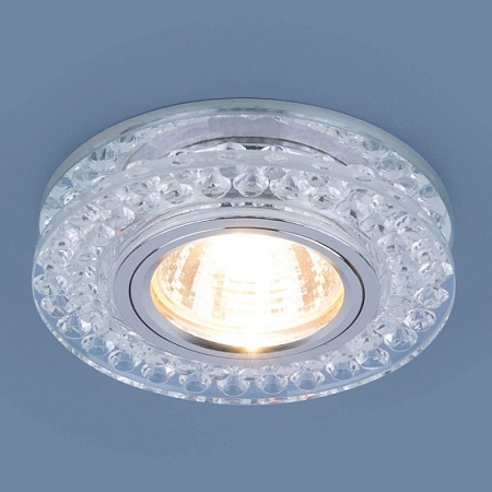Точечный светильник с LED подсветкой 8381 MR16 CL/SL прозрачный/серебро - фото