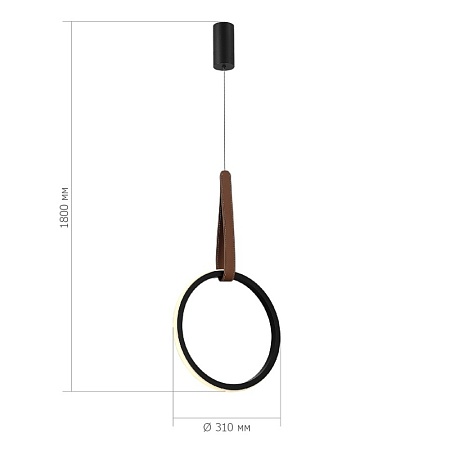 Светильник подвесной ST-Luce Черный/Черный, Терракотовый LED 1*12W 4000K SL6131.403.12 - фото