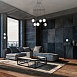 Светильник подвесной ST-Luce Черный/Прозрачное кракелированное стекло LED 6*8,5W 3000K SL6120.403.06 - фото