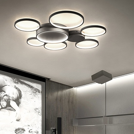 Потолочная Люстра В Виде Колец Twine 4 Rings Black Imperiumloft 204612-26 - фото