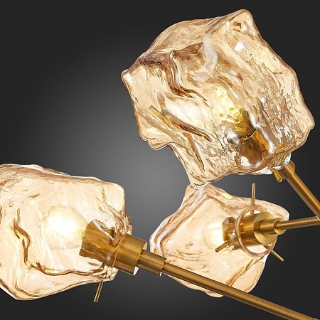 Люстра потолочная ST-Luce Латунь/Янтарный E14 6*40W SL1175.302.06 - фото