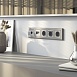 Накладка для розетки USB  (серебряный матовый) W1179565 - фото