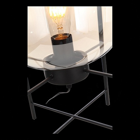 Прикроватная лампа ST-Luce Черный/Коньячный E27 1*40W (из 2-х коробок) SL1050.505.01 - фото